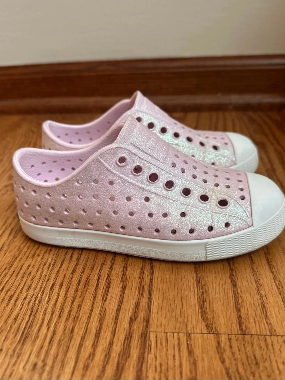 Native Girls Glitter Slip-On Shoes Pink C10
